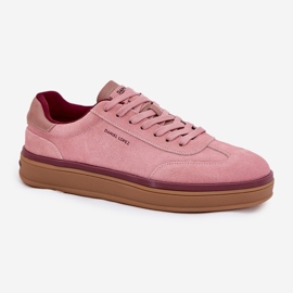 Zapatillas de ante femeninas Big Star de Daniel Lopez SS2D4010 Pink rosado 6