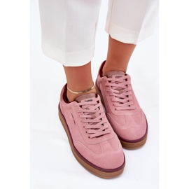Zapatillas de ante femeninas Big Star de Daniel Lopez SS2D4010 Pink rosado 7