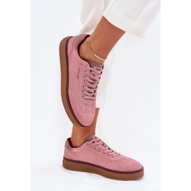 Zapatillas de ante femeninas Big Star de Daniel Lopez SS2D4010 Pink rosado 8