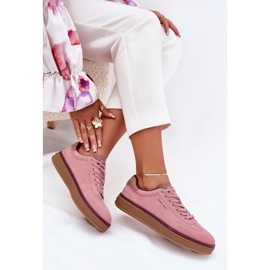 Zapatillas de ante femeninas Big Star de Daniel Lopez SS2D4010 Pink rosado 12