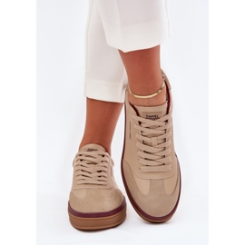 Zapatillas de deporte de cuero para mujeres Big Star de Daniel Lopez SS2D4007 Beige 6