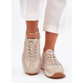 Zapatos deportivos de cuero femenino zapatillas de deporte Big Star de Daniel Lopez SS2D4043 Beige 7