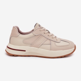 Zapatos deportivos de cuero femenino zapatillas de deporte Big Star de Daniel Lopez SS2D4043 Beige 9