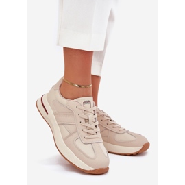 Zapatos deportivos de cuero femenino zapatillas de deporte Big Star de Daniel Lopez SS2D4043 Beige 1