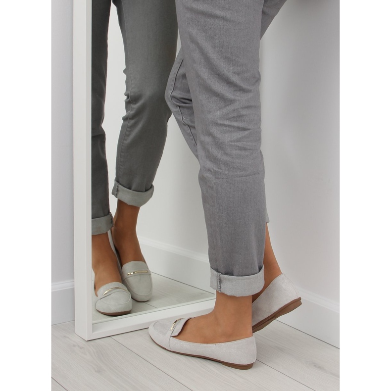 Mocasines mujer plata 9988-121 Plata gris 2