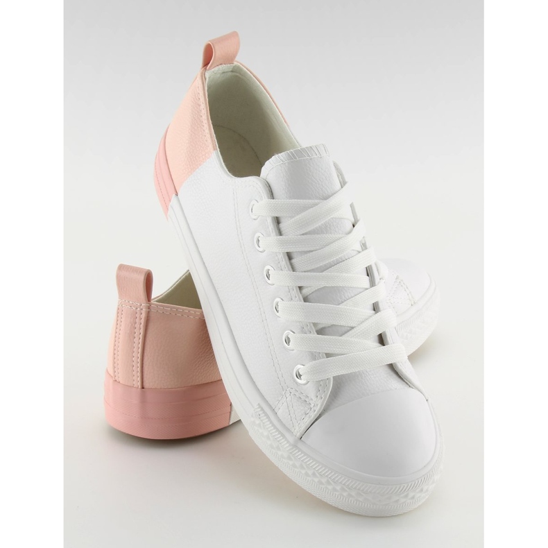 Deportivas bicolor blancas BK378 White / Bare Pink blanco 2