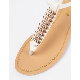 Shelvt Flip blancos -flops con decoración dorada 2 Shelvt Flip blancos -flops con decoración dorada 2