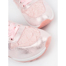 Shelvt Zapatillas rosas con motivo floral rosado 7