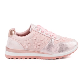 Shelvt Zapatillas rosas con motivo floral rosado 2