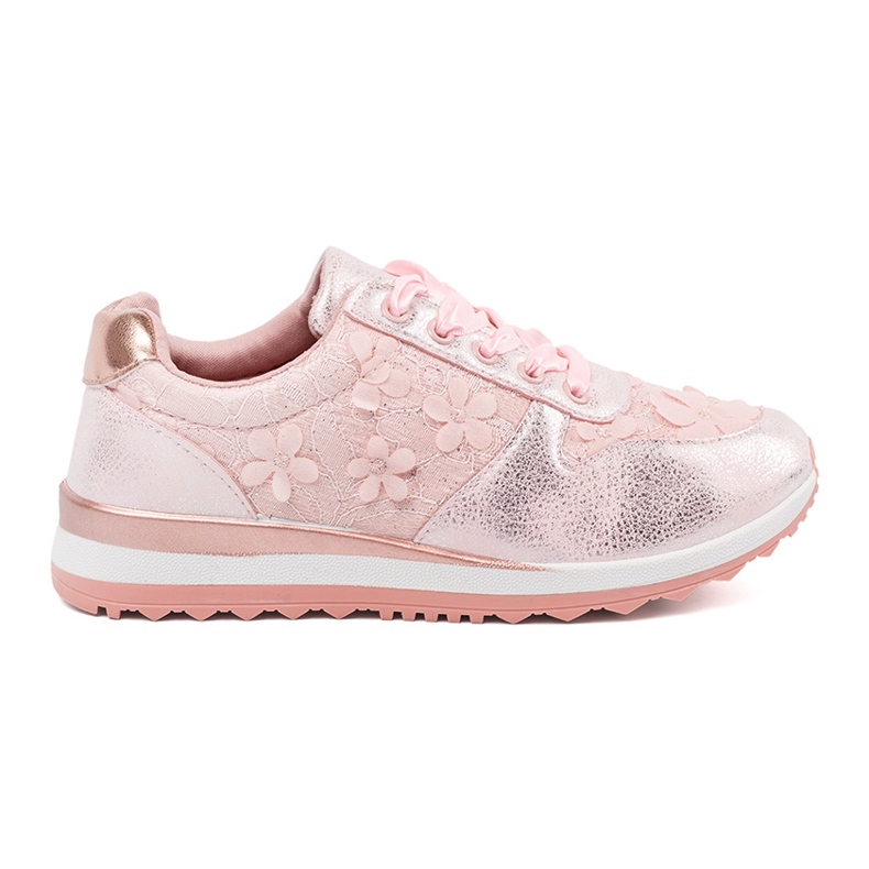 Shelvt Zapatillas rosas con motivo floral 2