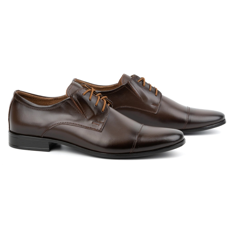 Olivier Zapatos para hombres cuero formal 288 marrón oscuro 3