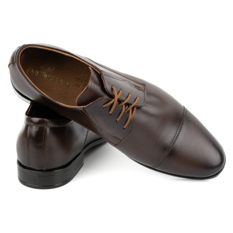 Olivier Zapatos para hombres cuero formal 288 marrón oscuro 5