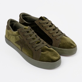 Seastar Zapatillas de zapatillas de color verde oscuro con una estrella 2