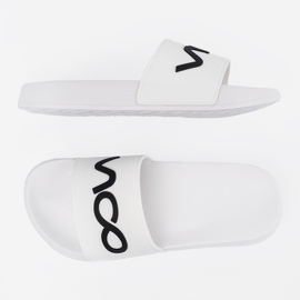 Shelvt Flip blancos -flops con la inscripción 3