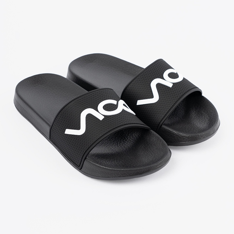 Shelvt Flip Black -Flops con la inscripción negro 1 Shelvt Flip Black -Flops con la inscripción negro 1