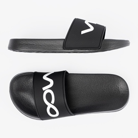 Shelvt Flip Black -Flops con la inscripción negro 3