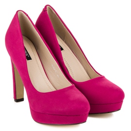 Vices Tacones de gamuza en la plataforma rosado 4