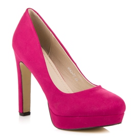 Vices Tacones de gamuza en la plataforma rosado 1