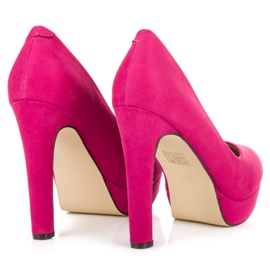 Vices Tacones de gamuza en la plataforma rosado 3