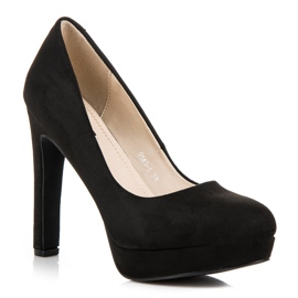 Vices Tacones de ante en la plataforma negro 2
