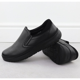 Zapatos para hombres elegantes deslizantes negros unisoft 7155 3