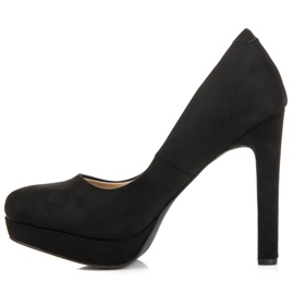 Vices Tacones de ante en la plataforma negro 3