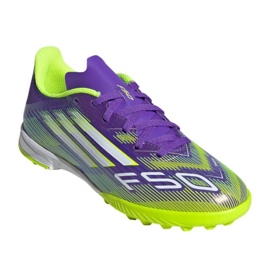 Zapatillas de fútbol adidas f50 liga tf jr ji0000 púrpura 1