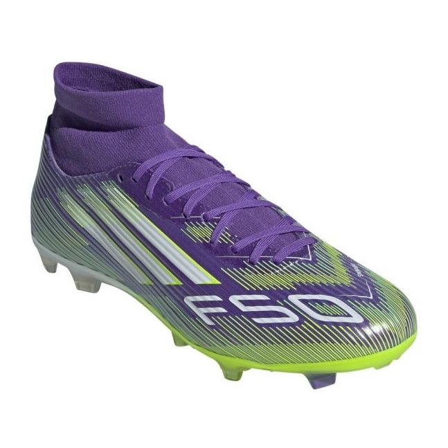 Adidas F50 League FG/MG Mid Football Shoes en JI0886 púrpura 1