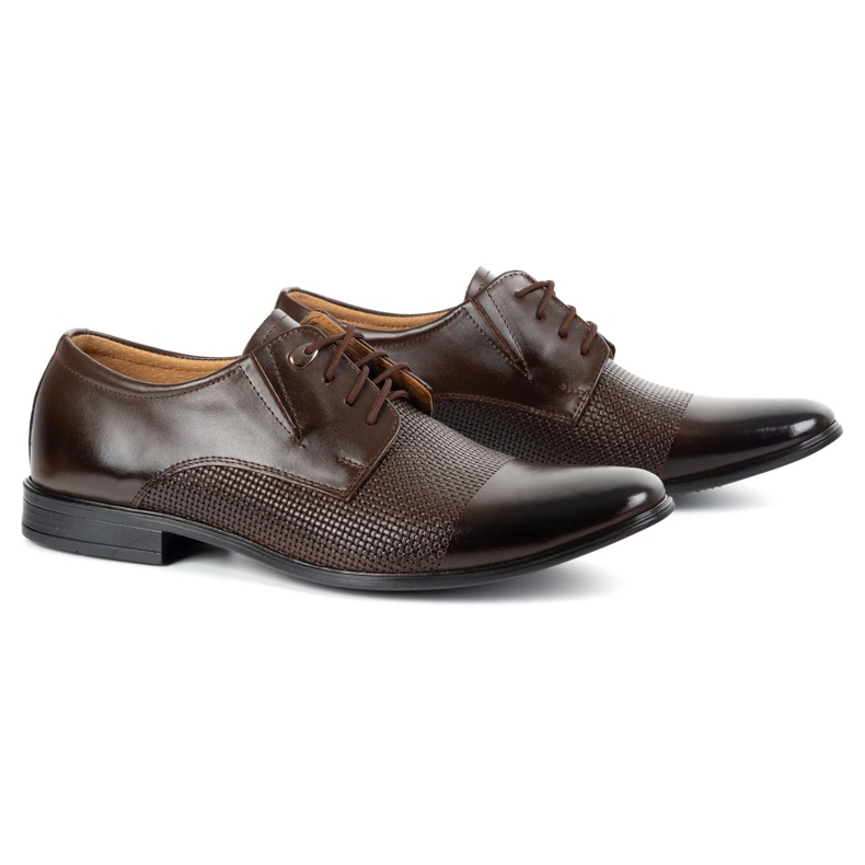 Olivier Zapatos de cuero elegantes para hombres 302t3 marrón oscuro 2