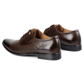 Olivier Zapatos de cuero elegantes para hombres 302t3 marrón oscuro 4