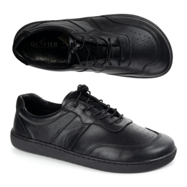 Olivier Zapatos de mujer descalzos de cuero minimalista de cuero ancho aria negra 7