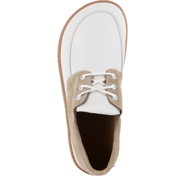 WASAK Mocasines para mujeres Lace descalzo -Up Wlak 0797W Calzado de cuero polaco blanco 4