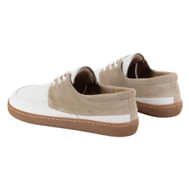 WASAK Mocasines para mujeres Lace descalzo -Up Wlak 0797W Calzado de cuero polaco blanco 5