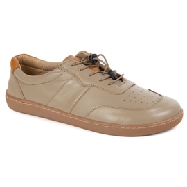 Olivier Zapatos descalzos de mujer de cuero minimalista Aria Cappuccino beige 3