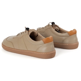 Olivier Zapatos descalzos de mujer de cuero minimalista Aria Cappuccino beige 7