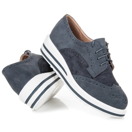 Vices Zapatos de ante con cordones gris 2