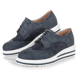 Vices Zapatos de ante con cordones gris 1