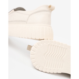 Sergio Leone Zapatos de cuero en la plataforma beige 1