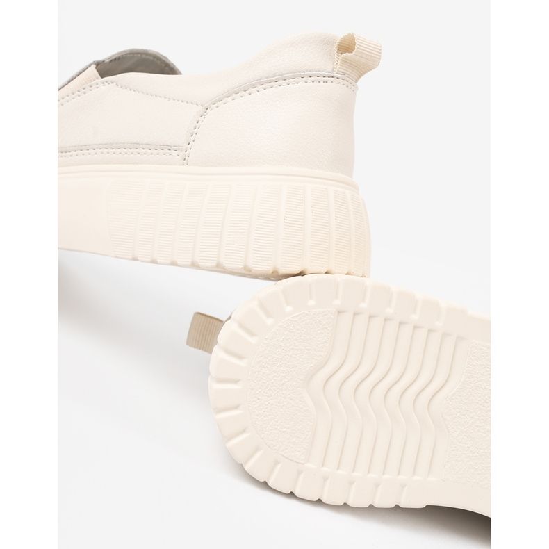 Sergio Leone Zapatos de cuero en la plataforma beige 1