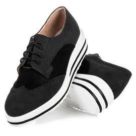 Vices Zapatos de ante con cordones negro 2