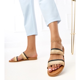 Zapatillas negras para mujeres con ríos trenzados ríos negro 4