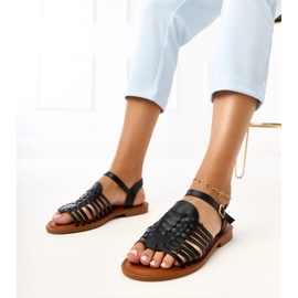 Sandalias negras Roman Flat Everlay negro 1