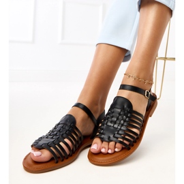 Sandalias negras Roman Flat Everlay negro 2