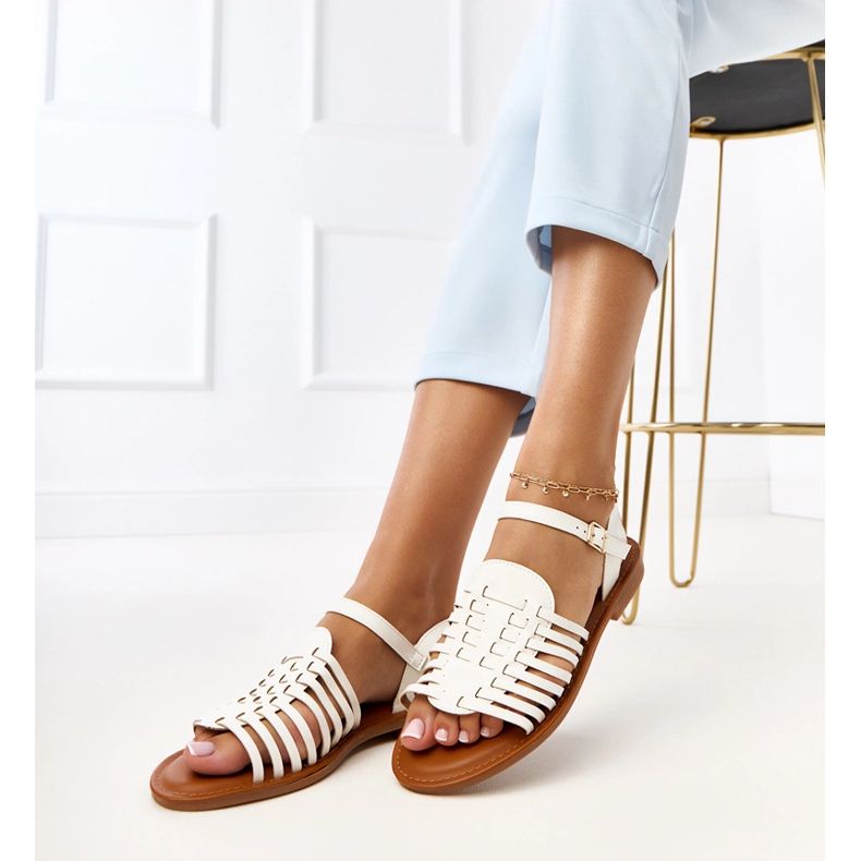 Sandalias romanas de Everlay Flat blanco 1 Sandalias romanas de Everlay Flat blanco 1