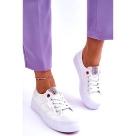 Zapatillas de deporte femenino en la plataforma Cross Jeans LL2R4040 White blanco 4