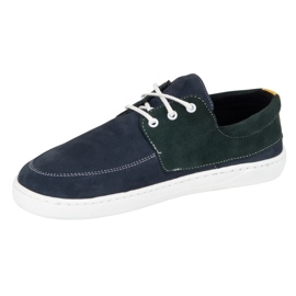 Olivier Mocasines de mujer Barefoot 0797W Zapatos de cuero azul marino 3