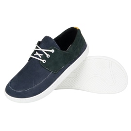 Olivier Mocasines de mujer Barefoot 0797W Zapatos de cuero azul marino 6