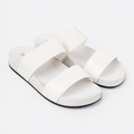 SHELOVET Cómodas pantuflas blancas blanco 3