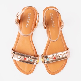 Shelvt Sandalias de oro rosa de mujeres rosado 2 Shelvt Sandalias de oro rosa de mujeres rosado 2