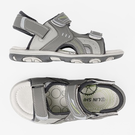 Shelvt Sandalias de chicos grises 5